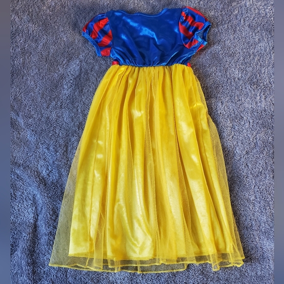 Disney's  Princesses Snow White Toddler Blue and Yellow Glitter Dress Size 4 - Picture 2 of 7